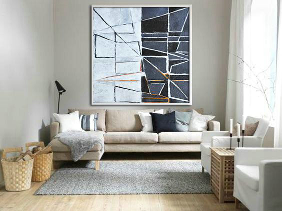 Oversized Canvas Art On Canvas,Minimal Painting,Original Art Acrylic Painting